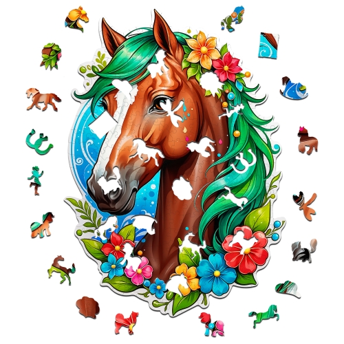 Puzzle Drewniane KOŃ 255 ELEMENTÓW